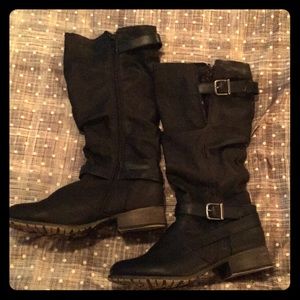 Black riding boots